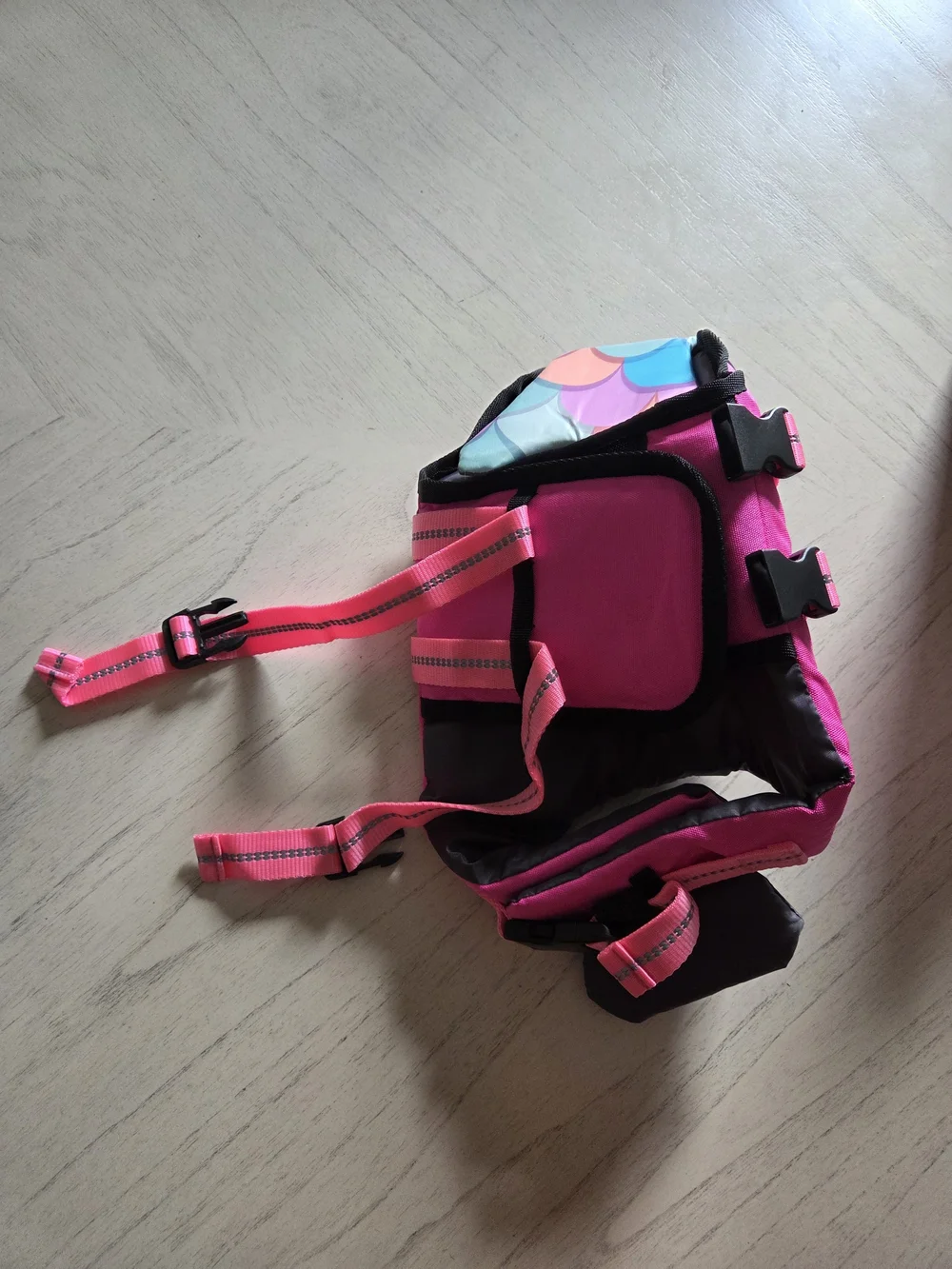 cyeollo Dog Life Jacket Mermaid Safety Vest with Rescue Handle Reflective Strip